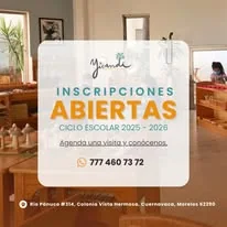 Inscripciones abiertas en Yicandi Comunidad Montessori